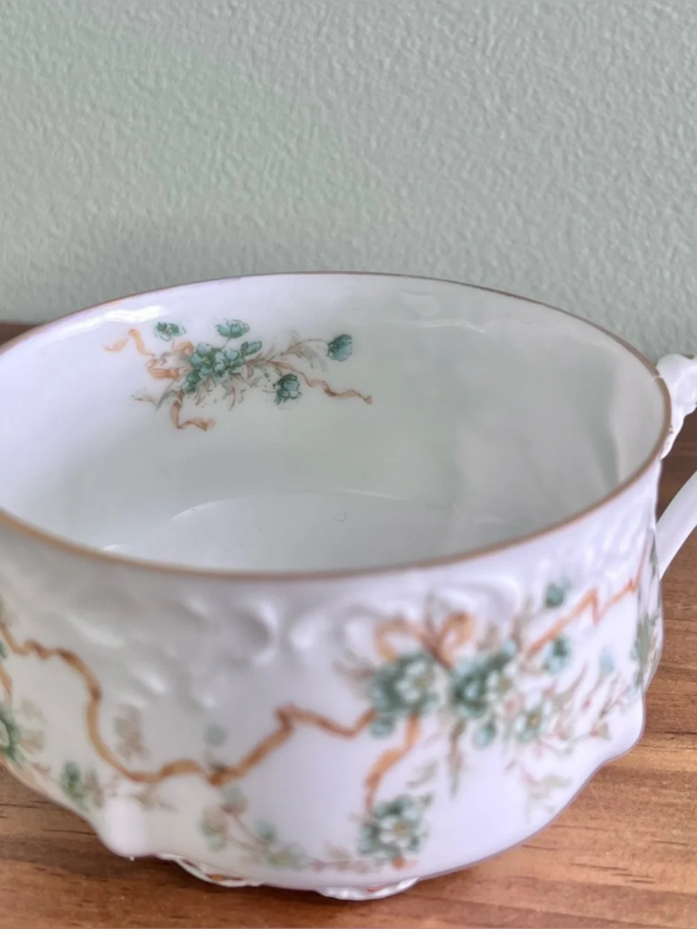 Antique Porcelain Tea Cup & Saucer Eglantine by Hermann Ohme Germany - Picture 3 of 8